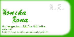 monika rona business card